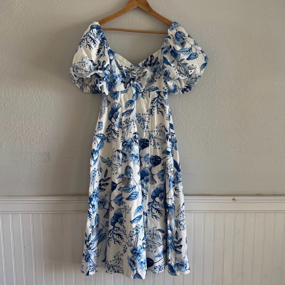 NWT Avec Les Filles twist bodice midi dress
